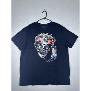 Naruto Shippuden Shirt Mens 2XL Black Anime Graphic Tee Kakashi Sasuke Viz Media